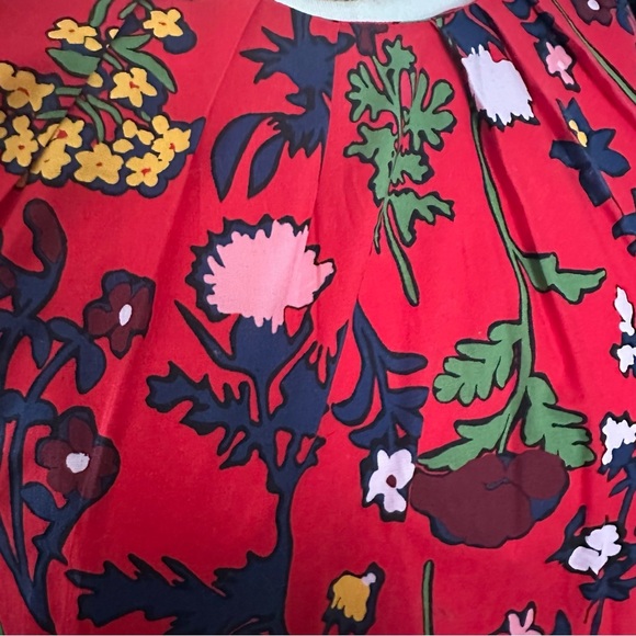 Kate Spade Red Botanical Garden Pleated Shift Dress XL NWT - Picture 5 of 7